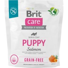 Dry food for puppies and young dogs of all breeds (4 weeks - 12 months).Brit Care Dog Grain-Free Puppy Salmon 1kg Suņu barība