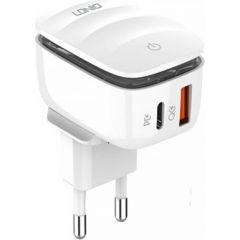 Wall charger LDNIO A2425C USB, USB-C with lamp + microUSB Cable