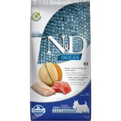 FARMINA N&D Ocean Dog Salmon, Cod, Cantaloupe, Melon Adult Mini - dry dog food - 7 kg