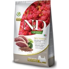 FARMINA N&D Quinoa Dog Duck, Broccoli, Asparagus Neutered Adult Mini - dry dog food - 2.5 kg