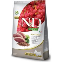 FARMINA N&D Quinoa Dog Duck, Broccoli, Asparagus Neutered Adult Mini - dry dog food - 2.5 kg Suņu barība