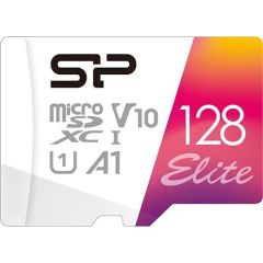 Silicon Power Elite MicroSDXC 128 GB Class 10 UHS-I/U1 A1 V10 (SP128GBSTXBV1V20SP) Atmiņas kartes micro SD SDHC