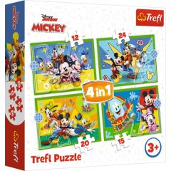 Hasbro TREFL DISNEY Комплект пазлов 4в1 Микки-Маус