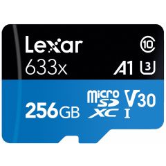 Lexar 256GB Lexar® High-Performance 1066x microSDXC™ UHS-I, up to 160MB/s read 70MB/s write C10 A2 V30 U3