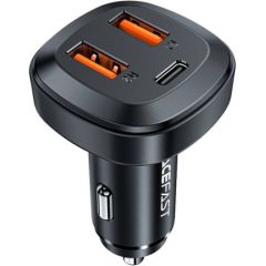 Car Charger Acefast B9, 66W, 2x USB + USB-C (black)