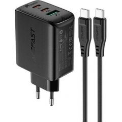 Wall Charger Acefast A13 PD 65W, 2x USB-C + USB  (black)