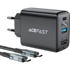 Wall Charger Acefast A17, 65W GaN + kabel USB-C (black)