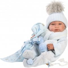 Llorens Кукла малыш мальчик Тино 43 см с одеялком и соской (виниловое тело) Испания LL84337