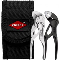 KNIPEX pliers set XS with bag, 2 pieces (black, in tool belt bag)
