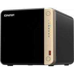 QNAP TS-464-8G 4-Bay desktop NAS, Intel® Celeron® N5105/N5095 quad-core, 8 GB onboard not expandable, 4 x 3.5"/2.5" SATA 6Gb/s drive bays, 2
