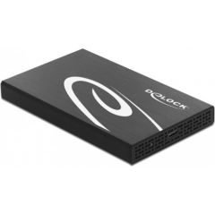 DeLOCK external enclosure for 2.5? SATA HDD / SSD with SuperSpeed USB 10 Gbps (USB 3.1 Gen 2), drive enclosure (black)