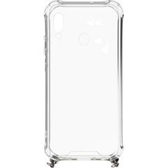 Evelatus  
       Huawei  
       Y7 2019 Silicone Transparent with Necklace TPU Strap 
     Silver Neoriģinālie Maciņi