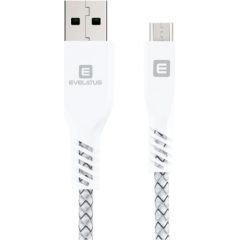 Evelatus  
       Universal  
       Data Cable MicroUSB EDC03 
     White