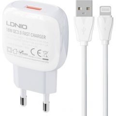 Wall charger  LDNIO A1306Q 18W +  Lightning cable