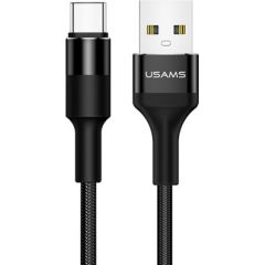 USAMS Kabel pleciony U5 2A USB-C czarny |black 1,2m SJ221TC01 (US-SJ221)
