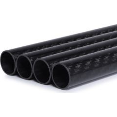 Alphacool Carbon HardTube 16mm 4x 80cm, tube (black, set of 4)