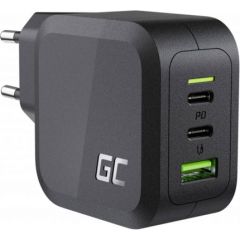 Power charger Green Cell GC PowerGaN 65W (2x USB-C Power Delivery, 1x USB-A compatible with Quick Charge 3.0)