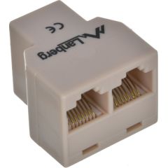 (Ir veikalā) Lanberg AD-RJ45-2RJ45-OU network splitter Beige