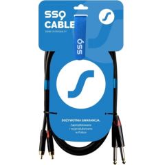 SSQ RCAJM5 - Kabel 5 metrowy 2xRCA- 2x JACK MONO 6,3mm Проводa