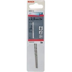 Bosch metal drill HSS-G, DIN 338, O 2.5mm (working length 30mm, 2 pieces)