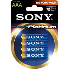 Sony Baterijas Alkaline STAMINA Platinum AAA 4gab