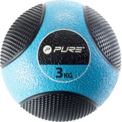 Pure2Improve Medicine Ball, 3 kg Black/Blue, Rubber