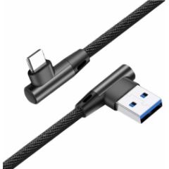 Kabelis Gembird USB Male - USB Type-C Male 1m Premium denim Angled Black