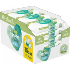 Pampers Chusteczki PAMPERS Wipes Aqua 15x48 Plastic Free