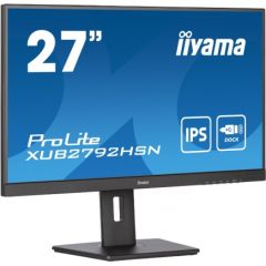Iiyama ProLite XUB2792HSN-B5 - LED monitor - 27" - 1920x1080 Full HD (1080p) @ 75 Hz - IPS - 250 cd / m² - 1000:1 - 4 ms - HDMI, DisplayPort, USB-C - speakers - matte black / XUB2792HSN-B5