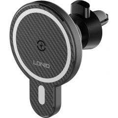 LDNIO Car Mount ,MA20 with inductive charger 15W and metal ring (Black)