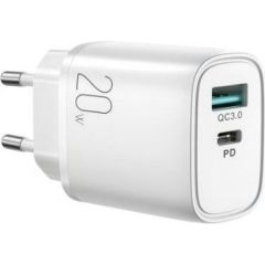 Joyroom  
 
       fast charger USB-A QC3.0 / USB-C PD 20W 
     White