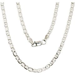 Серебряная цепочка Марина 3 мм, алмазная обработка граней #2400103, Серебро 925°, длина: 55 см, 9.2 гр.
