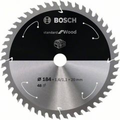 Griešanas disks Bosch Standard for Wood 2608837703; 184x20 mm; Z48