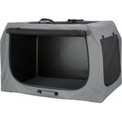 Trixie Easy Soft Kennel, buda domowa dla psa, szara, M–L: 95 × 63 × 69 cm Suņu un kaķu transport somas
