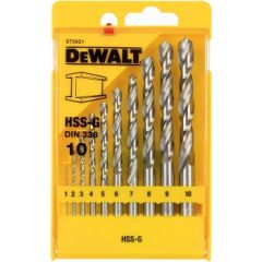 Dewalt HSS-G Metal drill bit - set 10 pieces Piederumi urbjiem