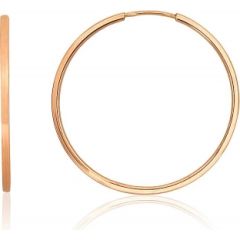 Золотые серьги-кольца #1201619(Au-R), Красное Золото 585°, 1.92 гр.