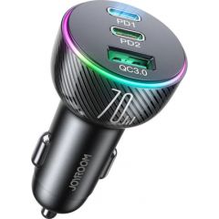 Car charger Joyroom JR-CL26, 2x USB-C PD, 1x USB 70W (black)