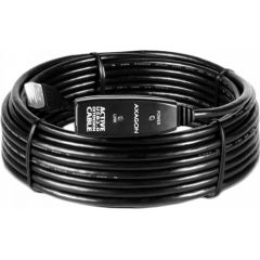 Axagon Active extension USB 2.0 A-M> A-F cable, 10 m long. Power supply option.