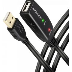 Axagon ADR-215 Active extension USB 2.0 A-M > A-F cable, 15 m long. Power supply option.