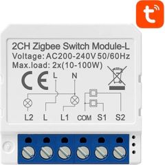 Smart Switch Module ZigBee Avatto LZWSM16-W2 No Neutral TUYA