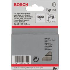 Skavas Bosch 2609200215; 11,4x8,0 mm; 1000 gab.; tips 53 Skavotāji, naglotāji, kniedētāji