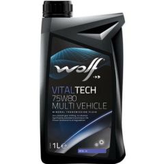 WOLF VITALTECH 75W80 MV Premium 1L, API GL 4+, MB 235.10 Transmisijas eļļas