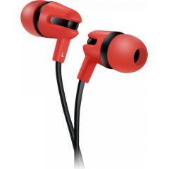 CANYON SEP-4, Stereo earphone with microphone, 1.2m flat cable, Red, 22*12*12mm, 0.013kg
