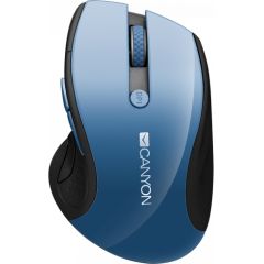 CANYON MW-01, 2.4GHz wireless mouse with 6 buttons, optical tracking - blue LED, DPI 1000/1200/1600, Blue Gray pearl glossy, 113x71x39.5mm, 0.07kg