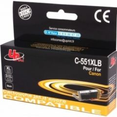 Tintes kārtridžs UPrint Canon CLI-551XLBK Black Tintes printeru izejmateriāli