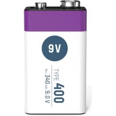Rechargeable batteries 1604 9V 400mAh (Li-Ion 3.7Wh), with USB-C peak output power DC 9V 0.4A ANSMANN Baterijas un akumulatori