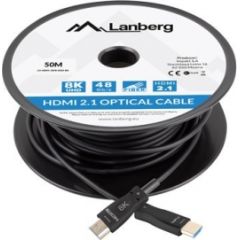 LANBERG HDMI CABLE M/M V2.1 50M 8K OPTICAL AOC