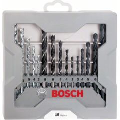 Bosch Drill Set 15 pieces Piederumi urbjiem