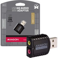 AXAGON ADA-17 USB2.0 - Stereo HQ Audio Mini Adapter 24bit 96kHz Jaunumi - Audio-Video