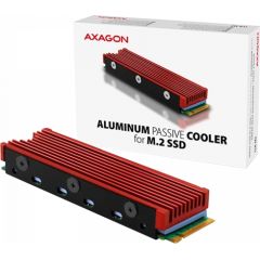 AXAGON CLR-M2 passive - M.2 SSD, 80mm SSD, ALU body, silicone thermal pads